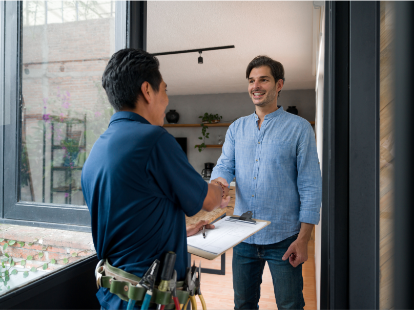 Untitled Two men shaking hands